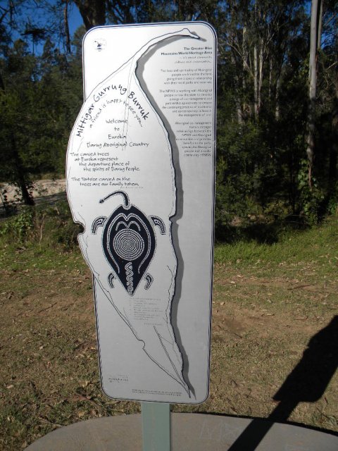 Welcome sign at Euroka, Darug country